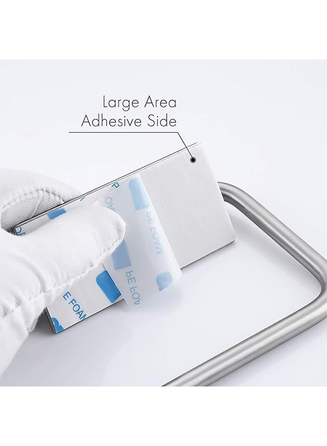 Self Adhesive Toilet Paper Holder, Stainless Steel Tissue Roll Paper Hook, Towel Hanger Rack, Napkin Holder Towel Hanger for Bathroom, Grey - Image 4